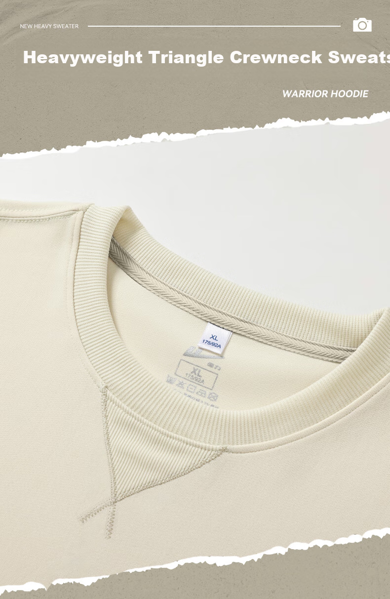 Huili Round Neck Sweatshirt for Men with Embroidery, Long-Sleeve T-Shirt, Printed Undershirt, Casual Trendy Jacket for Men in Spring And Autumn Seasons 1