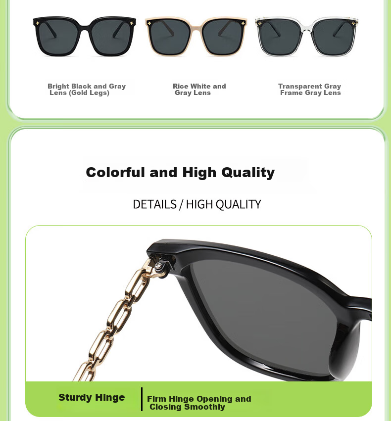 Sheniao Cat Eye Sunglasses [Black Frame], Women's Style, Sun Protection, UV-Resistant, Retro High-End Feel, Internet Celebrity Sunglasses, Father's Style 2