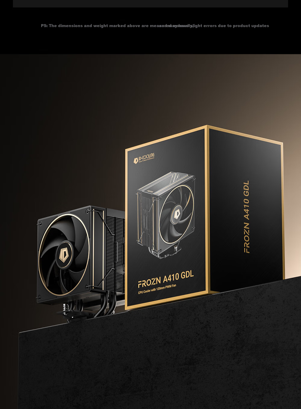 Kulin (IDCOOLING) Frost 620 Black Gold Edition, 6 Heat Pipes, Dual-Tower CPU Air Cooler, Compatible with Chuangyi Guodu PROART PC Build, FROZN A620 11