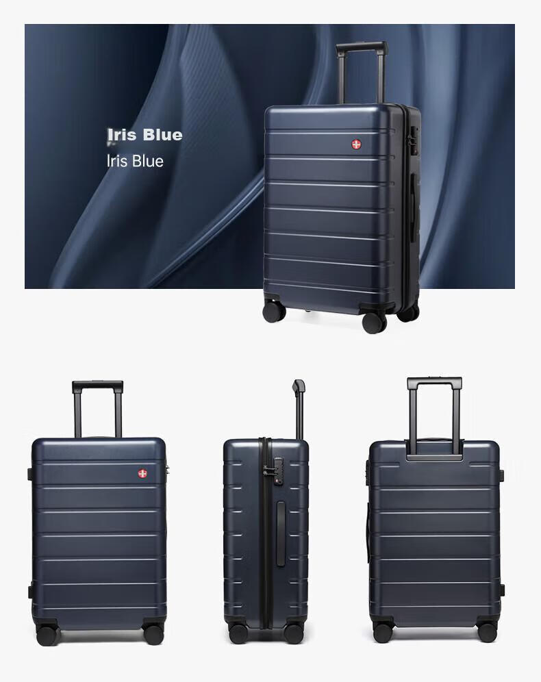 CROSSGEAR Swiss Luggage 28-Inch Carry-On Suitcase Large Capacity Travel Case for Men And Women with Seat, Password Lock And Wheels 18
