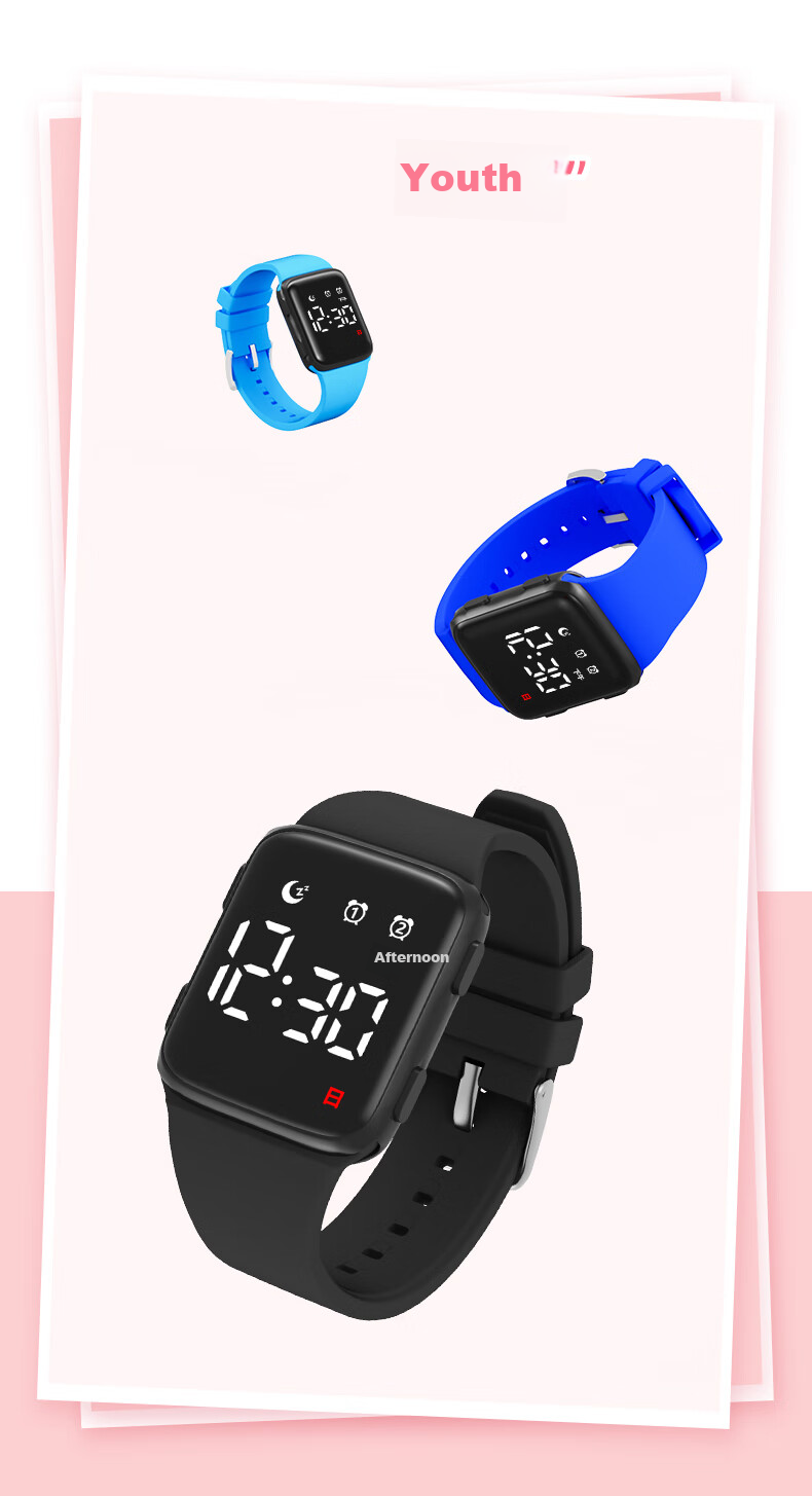 GEORGCOUNT Unisex Teenage Waterproof Luminous 2025 New Sports Electronic Watch for Boys Children 12