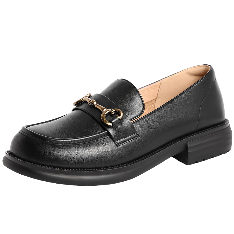 Belle Horsebit Loafers Women Spring 2026 Flat Versatile Shoes Z3B1DAA6 Black Size 34
