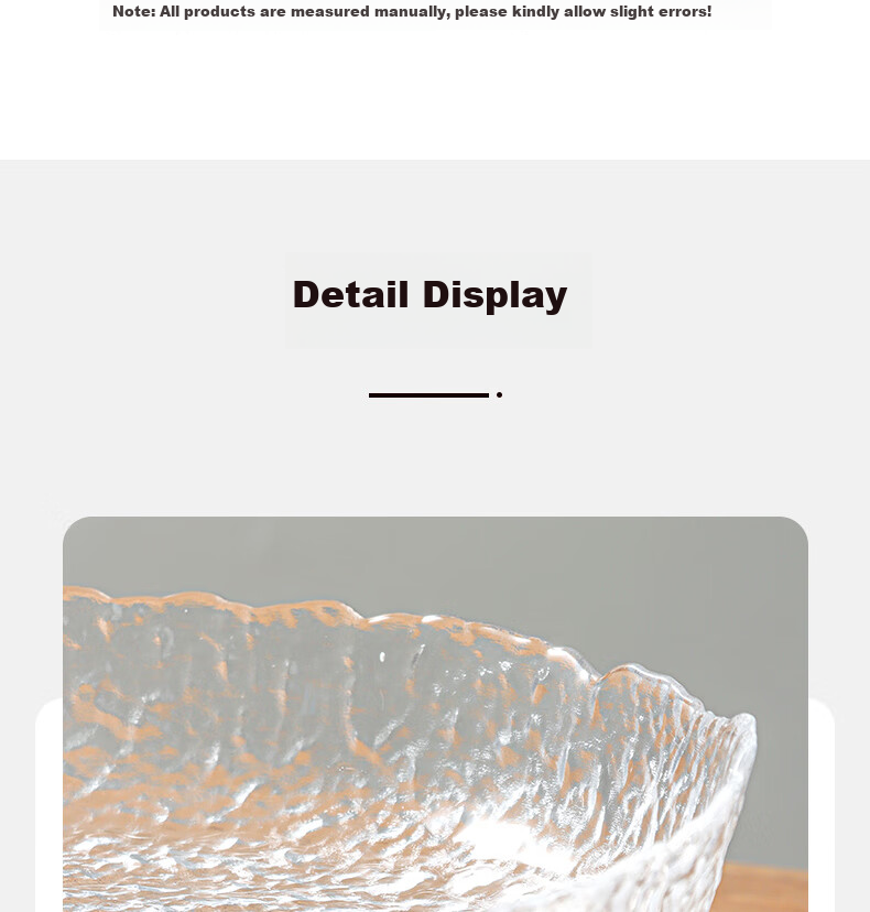BJ Glass Fruit Plate, Tray, Light Luxury Living Room Snack Plate, Dried Fruit Plate, Tea And Dessert Plate, Candy Dish, High-Foot Hammered Patter 13