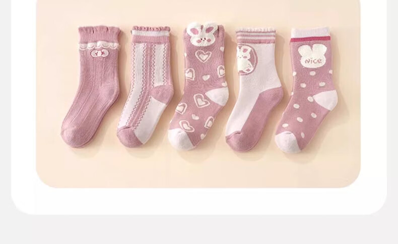 Mianqixiong Girls' Thick Terry Long Plush Warm Cotton Socks Autumn Winter 6-8 Years 18
