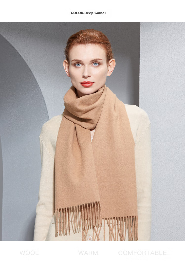 Hengyuanxiang Wool Red Scarf for Women And Men, Zodiac Year Gift for Mom, Mother's Day Present, Corporate Annual Meeting Scarf Customizatio 21