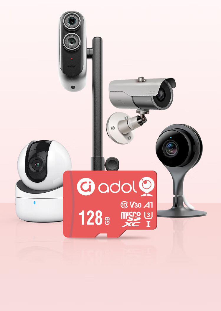 ASUS A-Bean TF MicroSD Memory Card A1 U3 V30 4K Surveillance Camera Dash Cam High-Speed Memory Card AC-200 Aido Orange 128GB 1