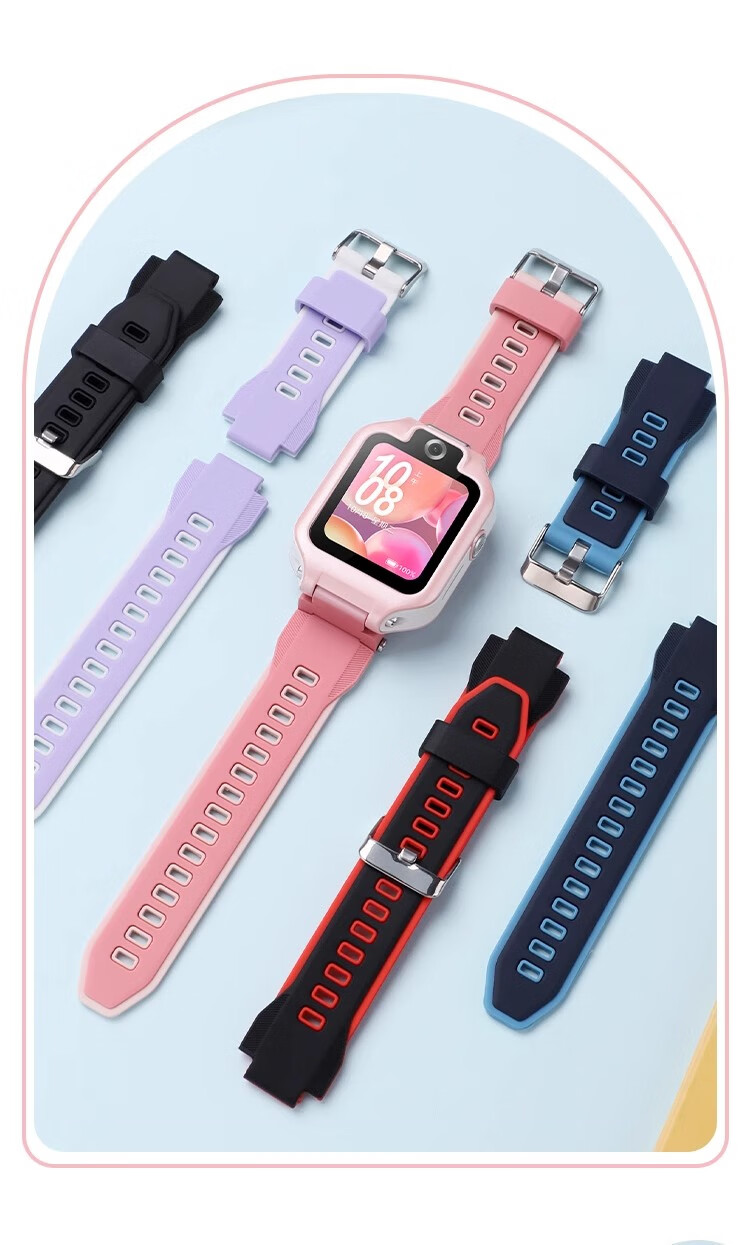 Iboann Liquid Silicone Strap for Huawei Children’s Watch 5X/5X Pro, Cartoon Printed Soft Comfortable Replacement Band for Smart Phone Watch, Unisex Student Wristband 1
