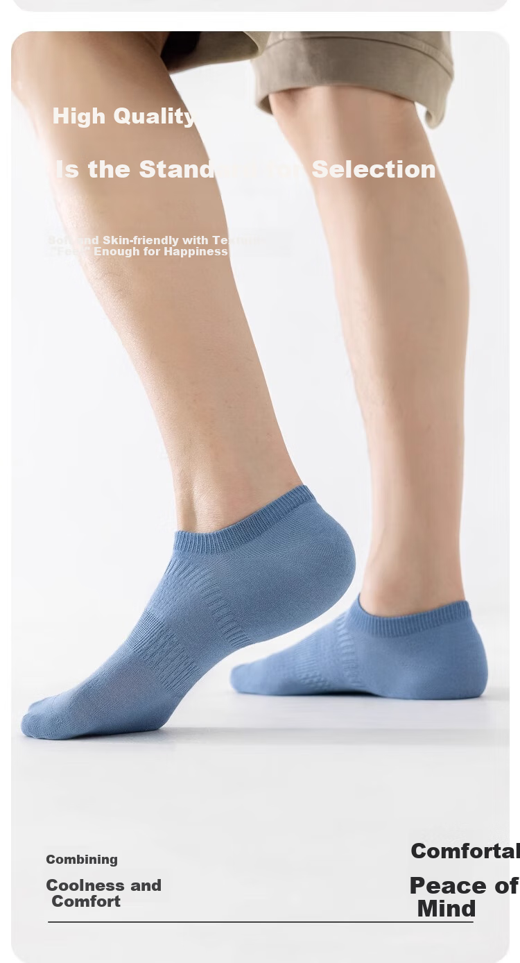 Qin Xiang Jian Men's Socks 100% Modal Autumn and Winter Thin Boat Socks Anti-odor Sweat-absorbent Breathable Invisible Short Socks 4
