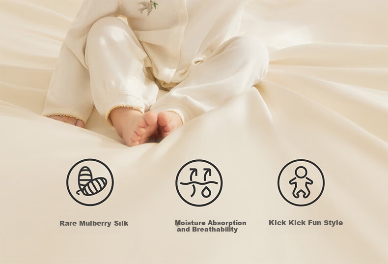 Babycare Baby Romper, Infant Onesie, Embroidered Bodysuit, Long-Sleeve Mid-Cut Crawling Suit, Moonlight White, 73cm 3