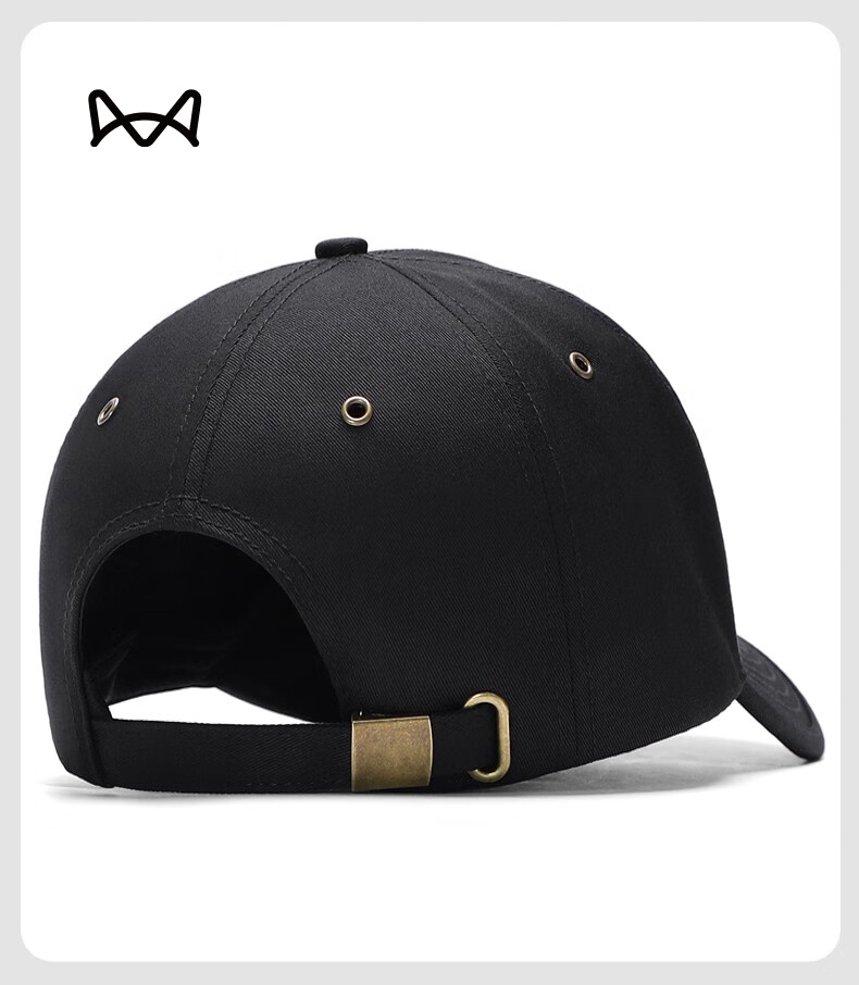 MiiOW Men's Baseball Cap Large Size Outdoor Sun Protection Black 5