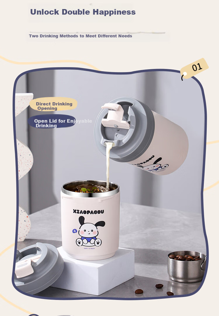BJ 304 Stainless Steel Children's Water Bottle, Coffee Mug for Girls And Boys, Insulated Thermos Cup for Office And Dormitory Use 6