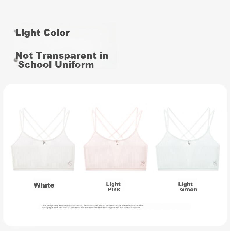 LangSha Girls' Modal Developmental Underwear First Stage Elementary School Children's Camisole Girls' Spaghetti Strap Bra 5