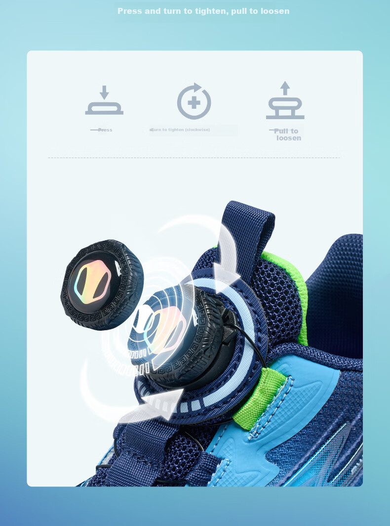 Bumblebee Kids Sports Shoes Boys Spring 2026 Girls Running Shoes D112531315 Dark Blue Moon (Single Mesh) Size 35 6