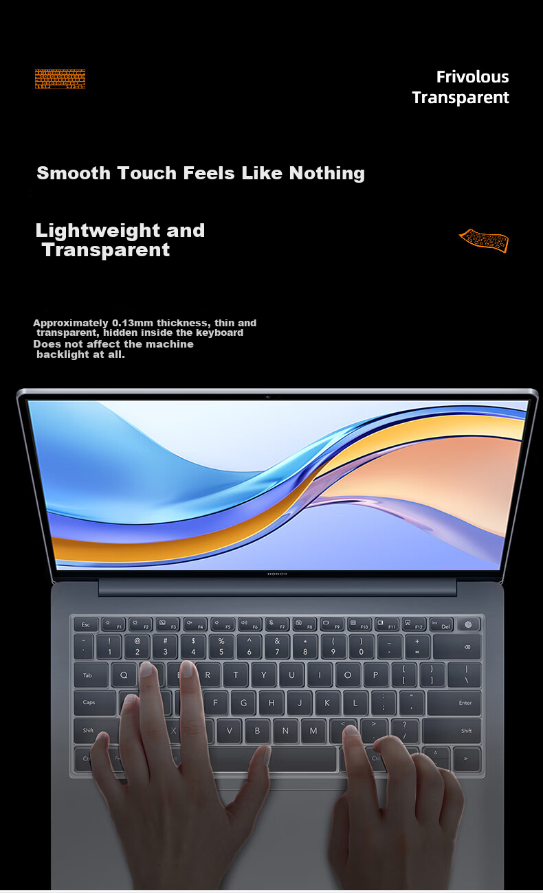 Jiasu Honor MagicBook Pro14/14 2026/25 Keyboard Cover, High-Definition Screen Protector, 14-Inch Laptop Protective Film Set 2