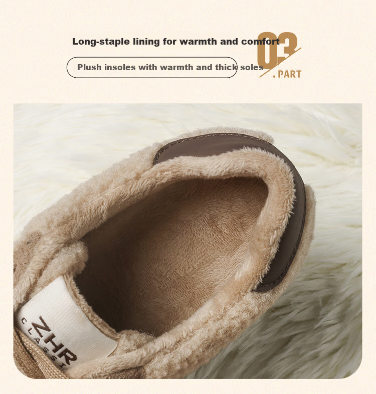 ZHR Fleece-Lined German Training Shoes for Women, Warm And Cold-Resistant, Thick-Soled Cotton Shoes, Versatile Casual Women's Shoes for Winter, KS13B Khaki Size 36 6