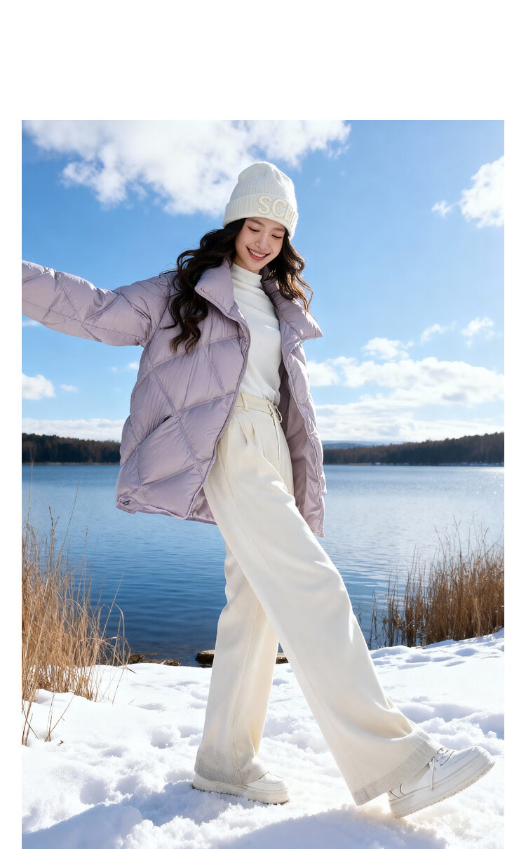 Demana [15D Puff Cloud] Winter Reversible Collar Quilted Magnetic Button Warm Women's Down Jacket 1