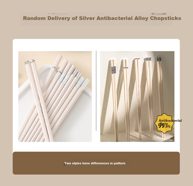 Dipuer High-Quality Alloy Chopsticks, Family Antibacterial And Anti-Mold Resistant, Heat-Resistant Tableware, Specially Designed for Home Use 3