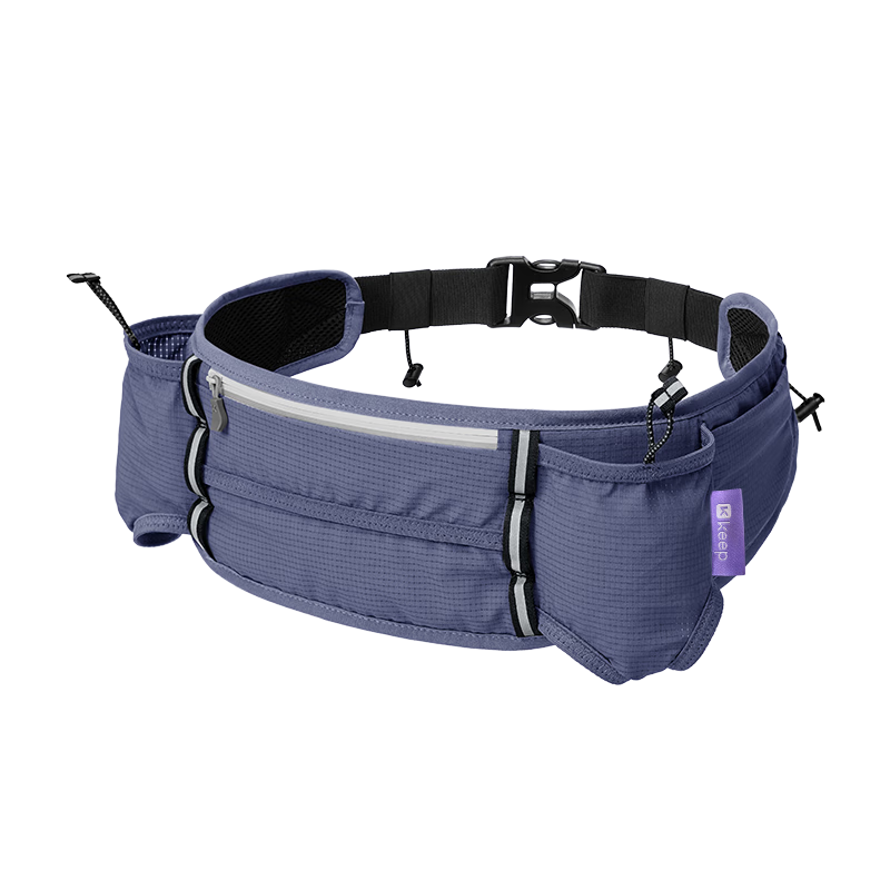 Keep Sports Multi-Compartment Waist Bag Multifunctional Lightweight Running Phone Pouch Outdoor Fitness Small Bag Gray Blue