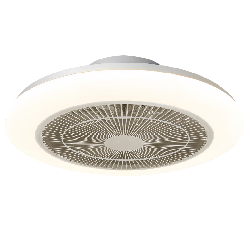 Dell bladeless fan lamp bedroom light modern minimalist smart voice invisible fan lamp crystal Zhongshan lighting