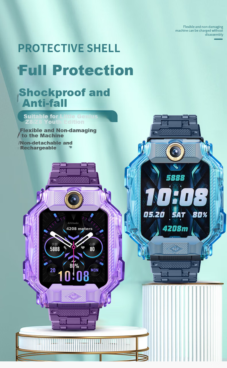 LANGLING Protective Case for Xiaotianc Z8a/z8 Youth Edition Watch, Children's Electric Watch, Slim Shockproof Anti-Collision Protective Cover for Z8 Children's Watch, Full Outer Shell 1