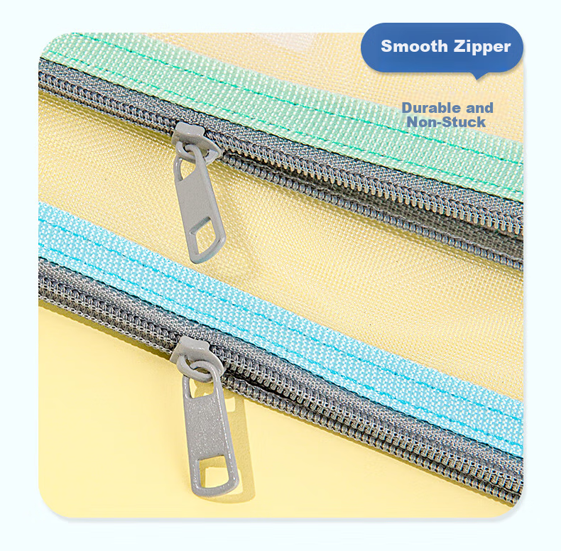 Jindeli 4 A4 Transparent File Folders for Primary And Middle School Students, Subject Classification Pouches with Zipper, Book And Homework Storage Bags, Handheld Pouches for Stationery And Tutoring Supplies FB8779-4 11