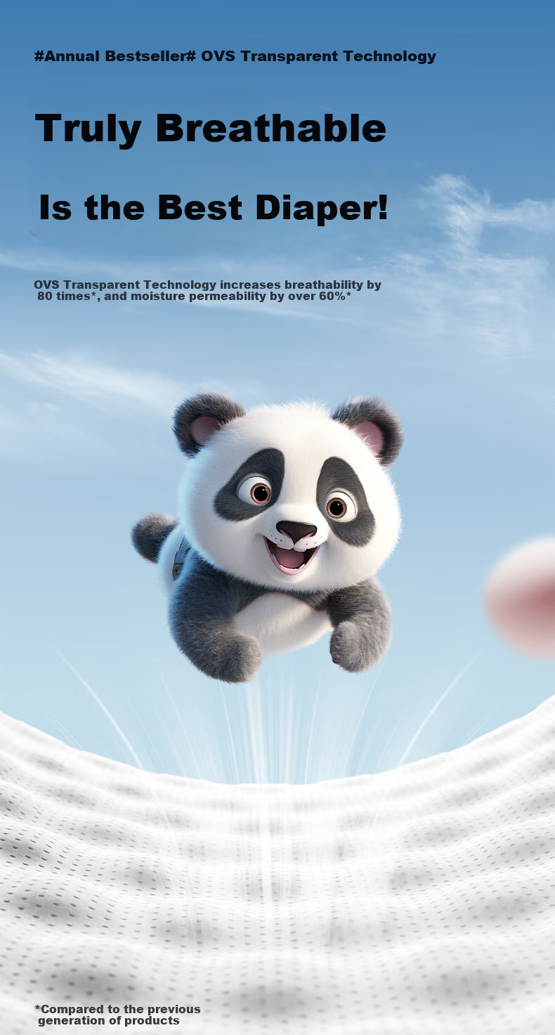 Bibabaobei Panda Pull-Up Diapers, Size L, 34 Pieces (9-14kg), Pants-Style Diapers, Skin-Friendly And Soft, Ultra-Thin Breathable Pangda 2