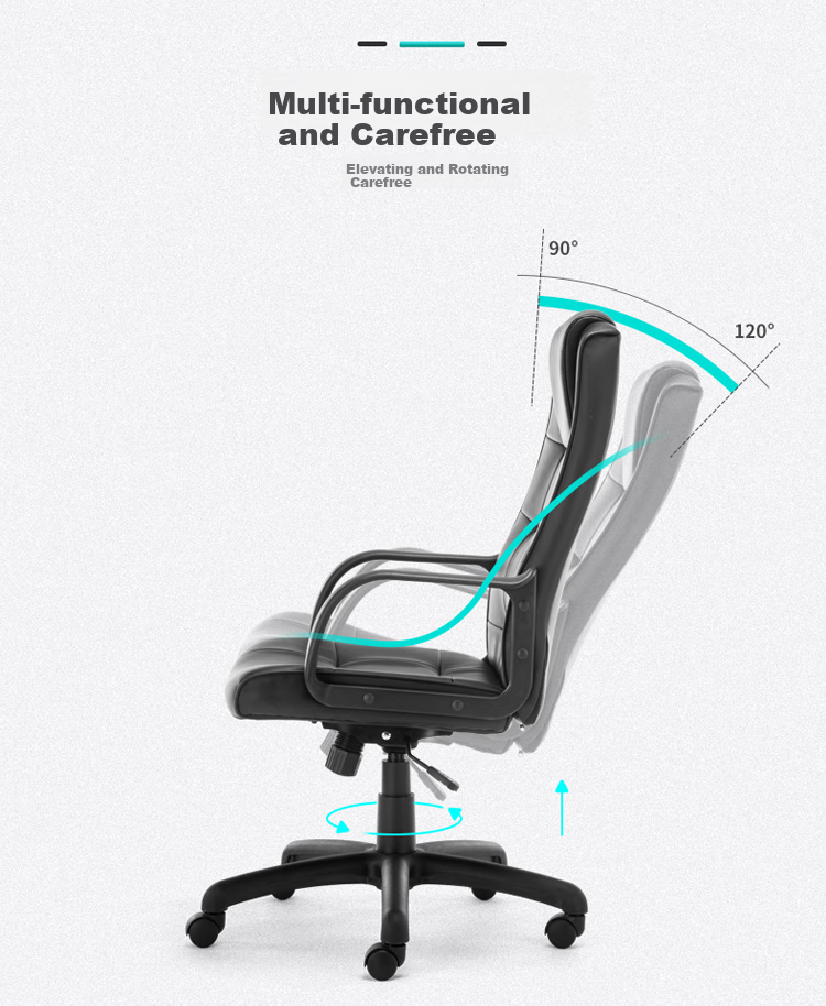Botai Computer Chair, Home Office Chair, Adjustable Height Swivel Chair for Home Use, Ergonomic Office Chair, Black Executive Chair 90767H 3