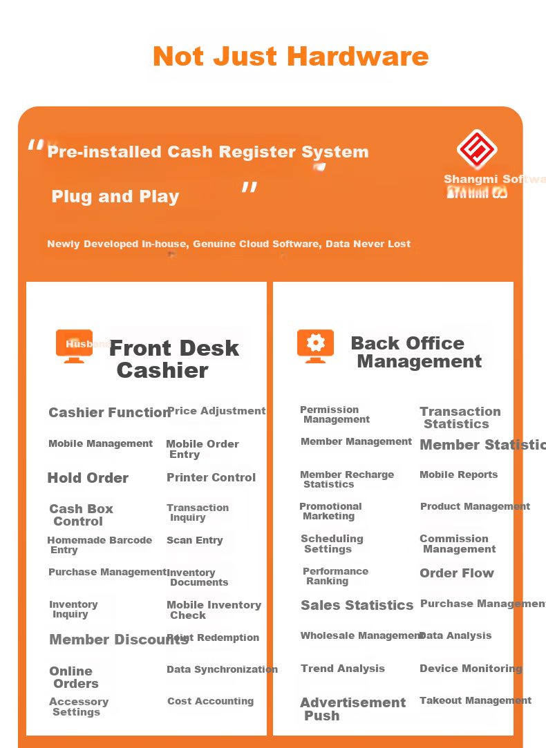 AOKIA POS800 All-In Cash Register for Retail, Supermarket, Convenience Store, Tobacco And Liquor Shop, Restaurant, Food Ordering, Payment Processing, QR Code Scanning Software, Cashier Computer, And Member Management System 16
