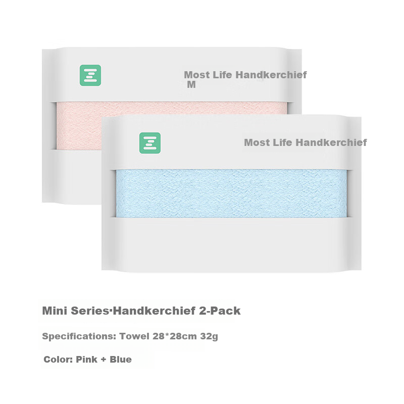 A-Life Children's Cotton Face Towels, 2-Pack, Household Absorbent Soft Comfortable Face Towels, Blue And Pink