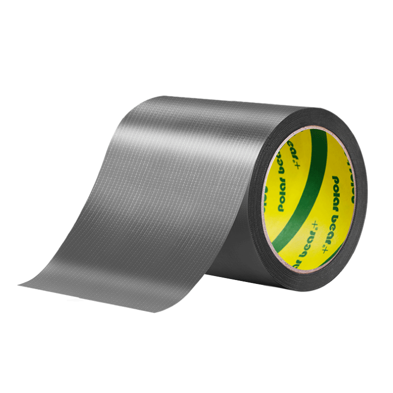 Polar Bear Strong Adhesive Tape, Easy to Tear, Silver, 100mm*15y (13.7 Meters), 1 Roll, Windproof Tarp Repair, Carpet Fixing Waterproof Tape CL-1015S