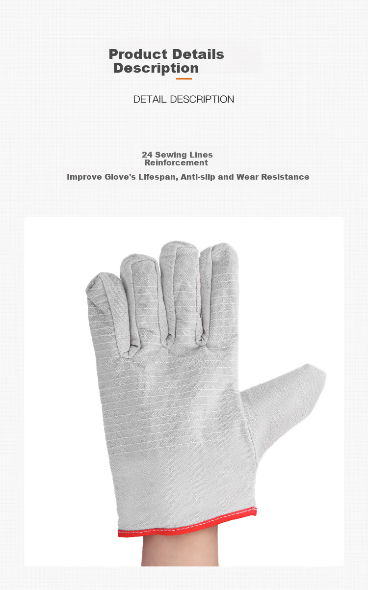 Gongpinxing Labor Protection Canvas Gloves, Extra Large Double-Layer Wear-Resistant Stitched Moving Construction Work Protective Gloves, 10 Pairs 4