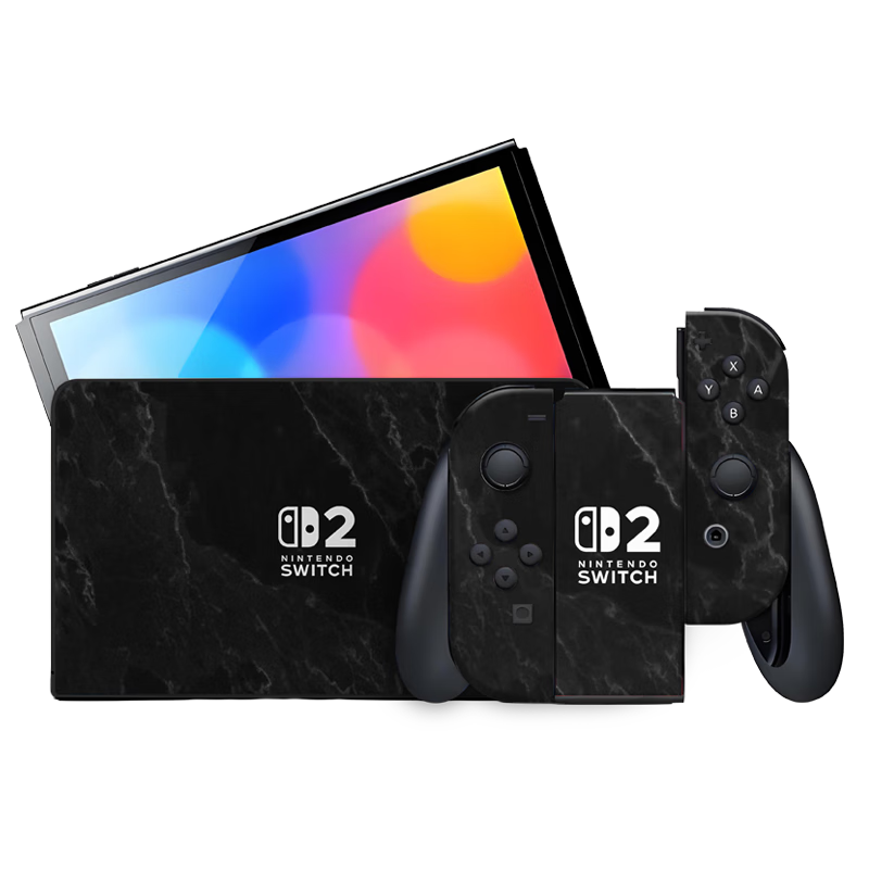 Bachen Switch OLED Protective Film NS Controller Split Sticker Direct Dock Insertion Scratch-Resistant Protective Case Special Non-Residue Marble