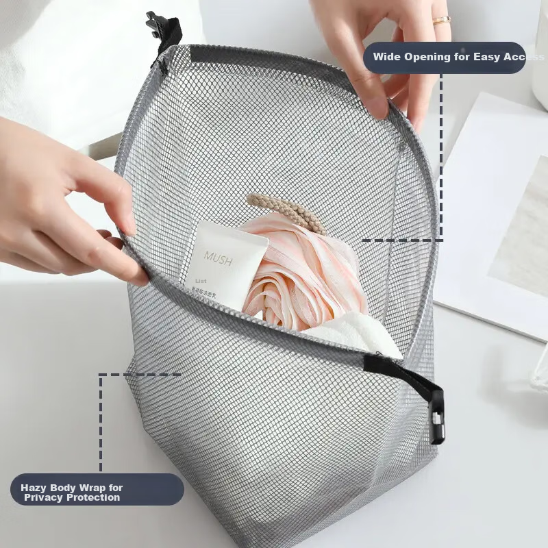 Banzheni Travel Toiletry Storage Bag, Waterproof Bag for Swimming And Fitness, Outdoor And Home Bathroom Shower Bag, Large Capacity with Wet And Dry Separatio