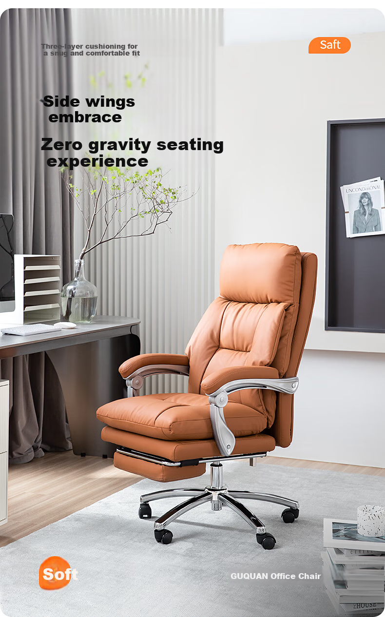 Guquan Ergonomic Office Chair, Computer Chair, Reclining Chair, Comfortable for Long Sitting, Executive Chair, Home Chair C570 Black 1