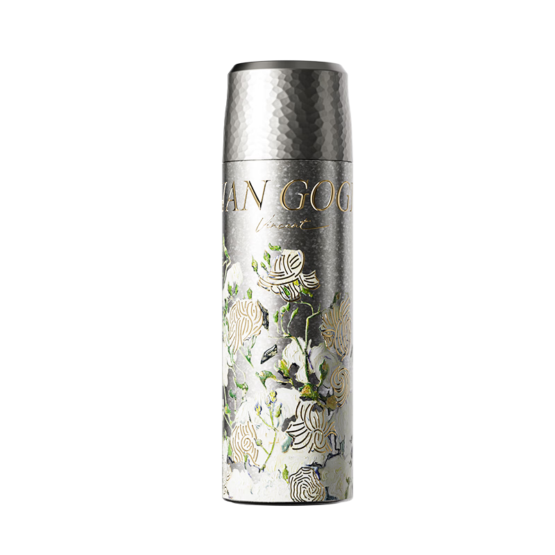 Big Car Pure Titanium Insulated Tea Separation Van Gogh Collaboration Portable Car Outdoor Travel Office Tea Cup Gift Stew Tea Cup
