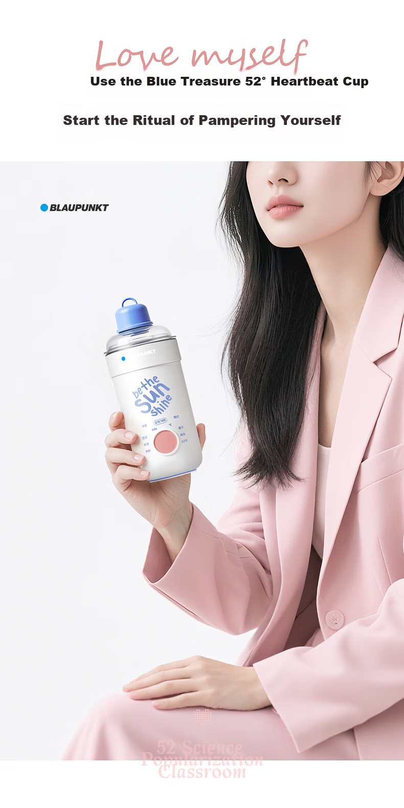 BLAUPUNKT Soy Milk Maker, Home Mini Blender, Fully Automatic, No Cooking Required, Small Portable Soy Milk Machine, Single Serving, Auto-Warming Juicer Cup, Direct Drinking MJ01 23