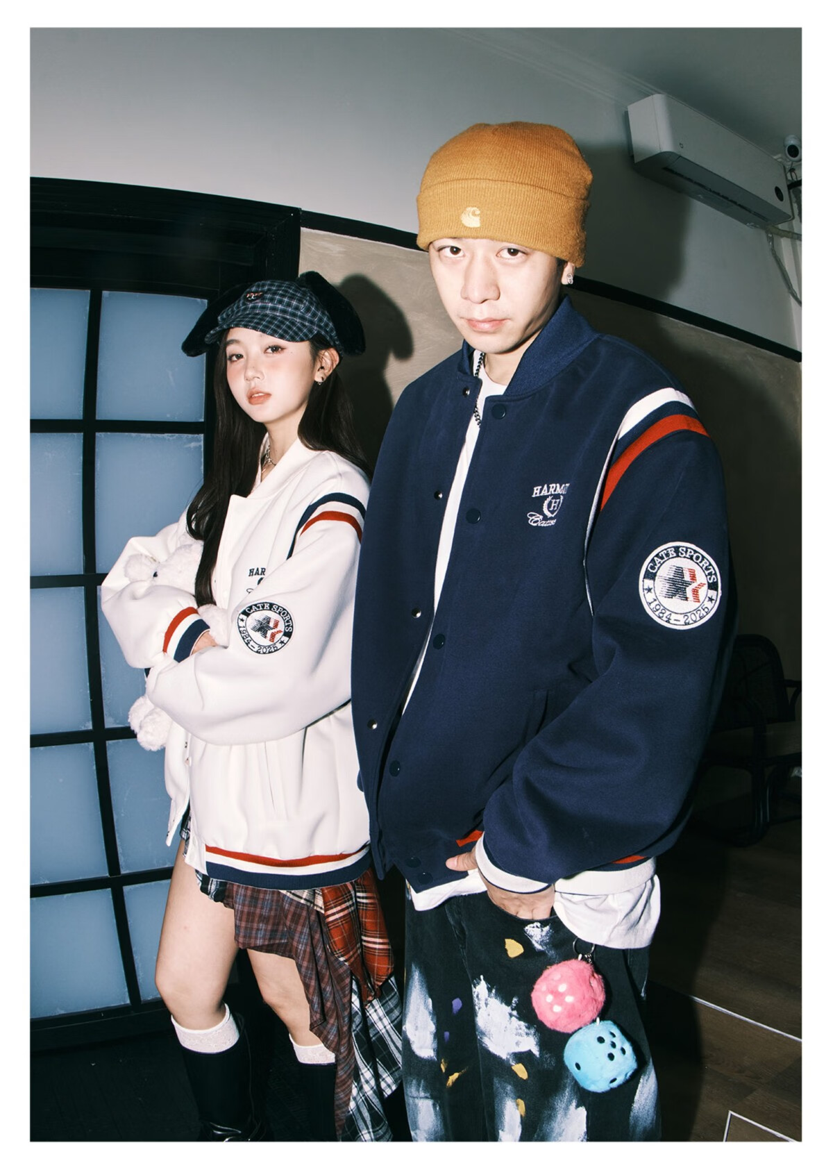 LEMANISM American Vintage Baseball Jacket Men 2025 Couple Style Trendy Cleanfit Navy Blue 2XL 12