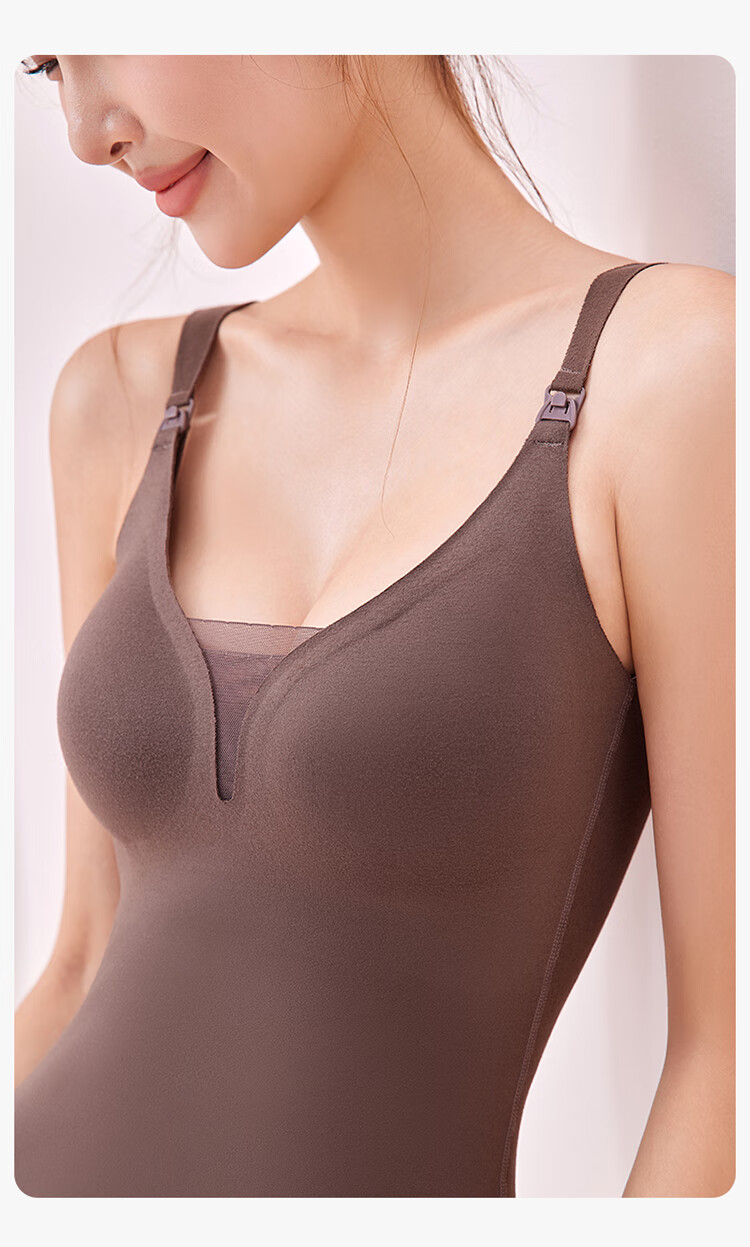 Zaisuo Nursing Tank Top for Women [25 Autumn Winter New] Maternity Fleece Wool Mulberry Silk Anti-Exposure Breastfeeding Essential 16