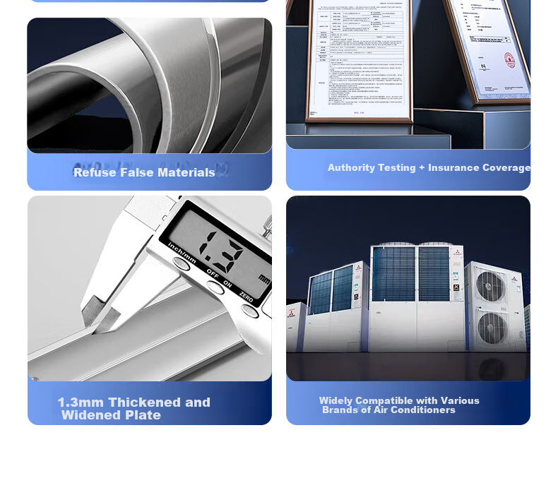 Dongpuli 2-3P Air Conditioner Bracket, Thickened 304 Stainless Steel Outdoor Unit Support, Reinforced Exterior Frame, Air Conditioner Hanger, Suitable for Midea, Gree, Haier, TCL, Panasonic, Chigo, Xiaomi, Hisense 8