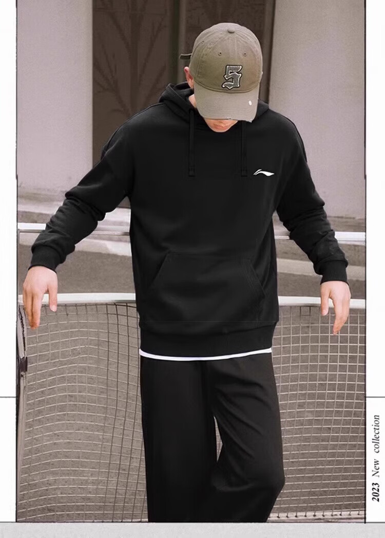 Li-Ning Men's Hoodie Sweatshirt Spring Autumn New Long Sleeve Pullover Sports Casual Basketball Running Jacket 9
