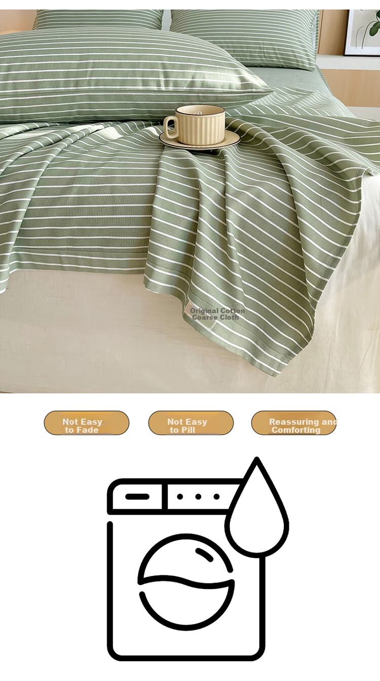 MUJI A-Class 100% Cotton Coarse Fabric Pillowcase Pure Cotton Summer Student Dormitory Pillow Cover 48*74cm Pair 4