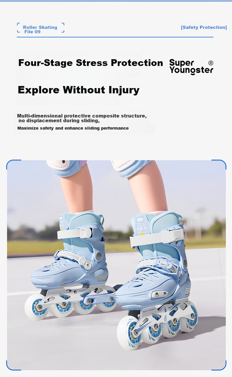 Xiaozhuangyuan S5 Flat Roller Skates for Children, Professional Inline Skates with Full Lighting, Suitable for Primary And Secondary School Students, Birthday Gift, Pink, Size M 11