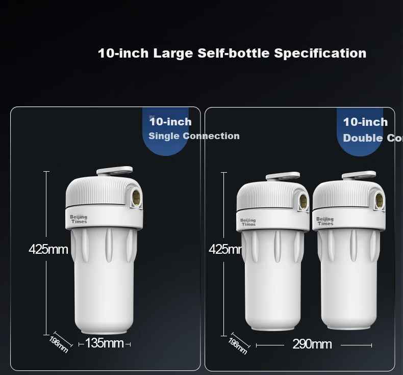 Jingbei Large White Bottle Pre-Filter with Backwash Function, 5T/H Household High Flow Tap Water Mini Central Water Purifier, 1 Micron Fine Filtration with Backwash 18