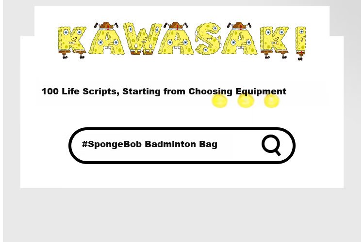 Chuanqi SpongeBob Collaboration Badminton Bag Backpack, Anime Style, Panda Pink, C8250 7