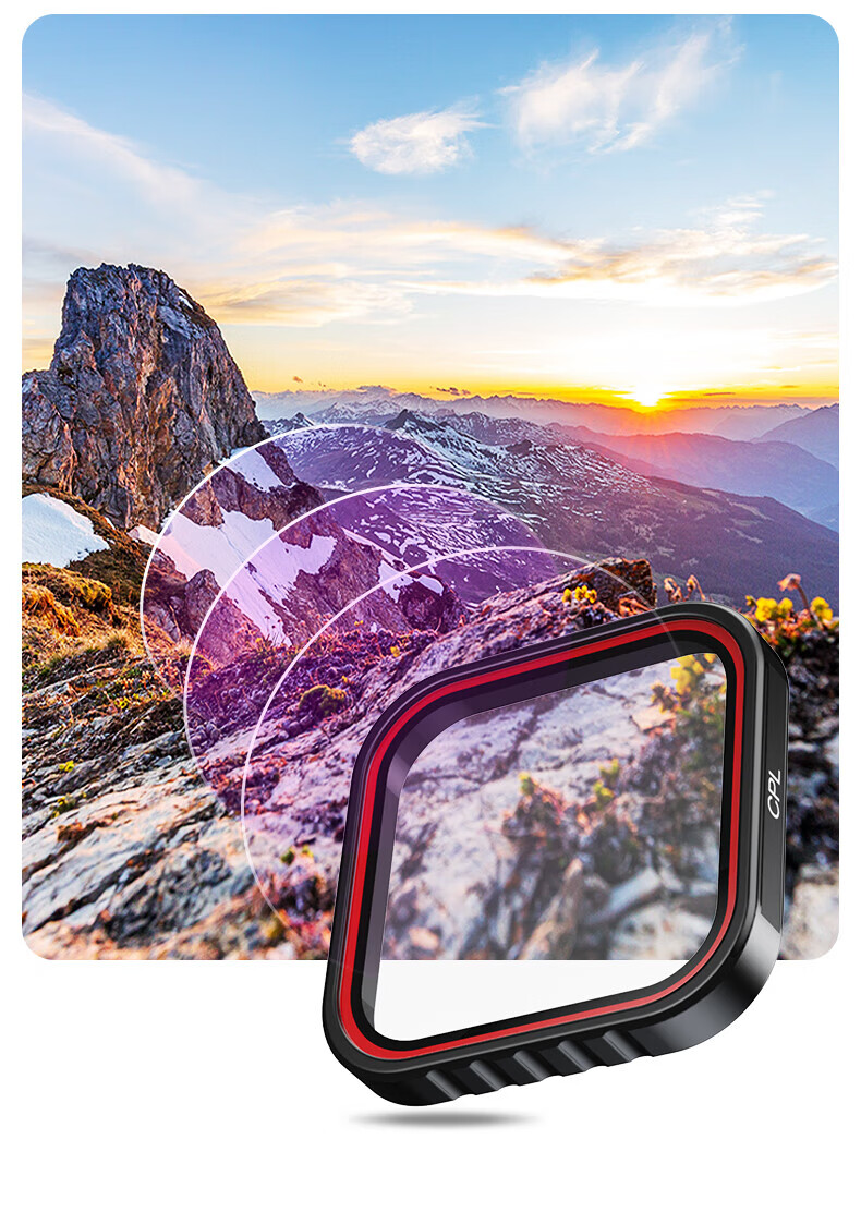 Yangfeisi Compatible Insta360 Ace Pro 2 ND Filter Neutral Density Lens UV Protective Black Soft 1/4 Soft CPL Polarizer ND8/16/32 Single Filter 4
