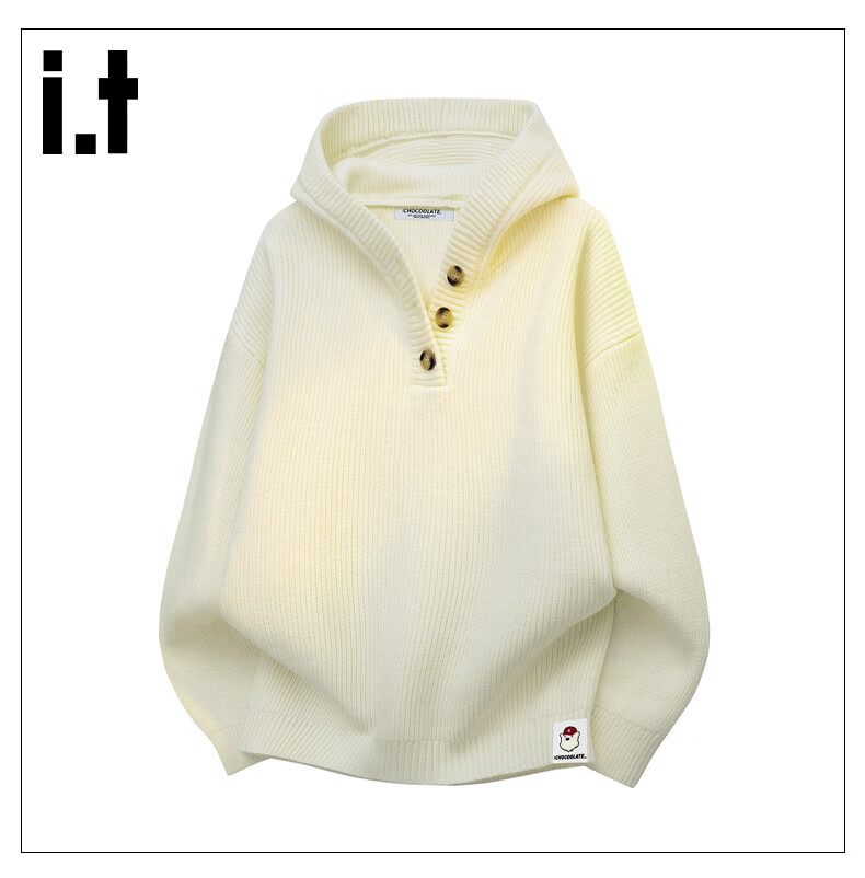 :CHOCOOLATE IT American Style Hooded Sweater Men Spring Autumn New Loose Trendy Warm Knitted Jacket Fine Spun Gray XL 8