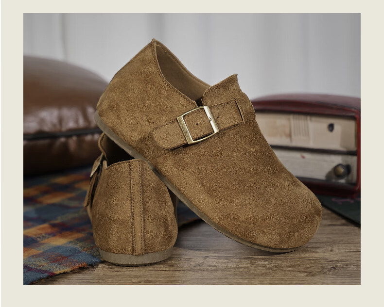 Global Full-Coverage Thick-Soled Birkenstock Women's 2026 New Style Height-Increasing Bean Casual Soft Sole Sneakers 9
