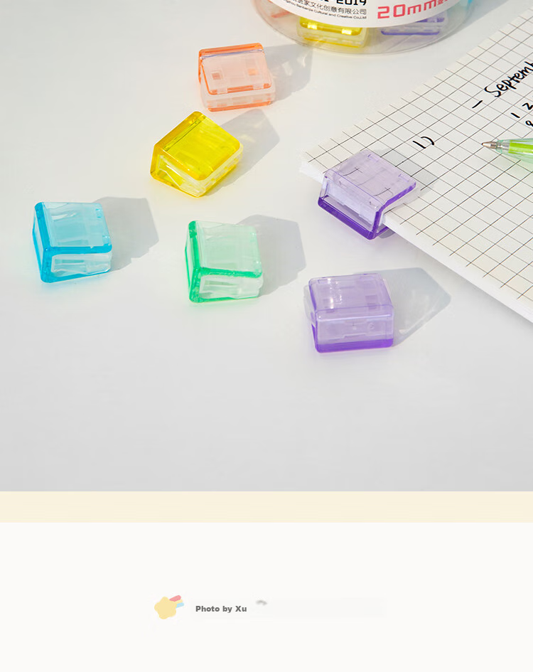Sannianerban Push Clip, Transparent Refillable Small Clip, Stationery, Multi-Functional File Folder for Students, Push Clip for Exam Papers And Books, Storage Organizer, Office Supplies, Document Folder 9