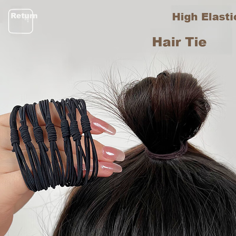 Chense Hair Ties [30 Pieces], Elastic Bands, High-Elasticity Rubber Bands for Ponytails And Hair Ties, Black
