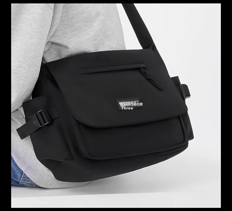 Huili Canvas Shoulder Bag for Men, 2025 New Style, Portable Large Capacity Commuter Casual Crossbody Bag for Me 2